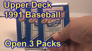 1991 Upper Deck Baseball 3 Packs Nolan Ryan?