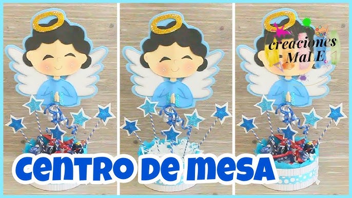 😇CENTROS DE MESA PARA BAUTIZO👼👏🖒 