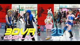 3Dvr180 Cute Cosplay Dance At Anime Expo, コスプレダンス