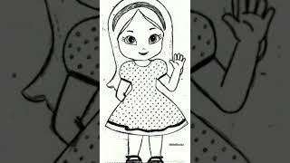 Easy Cute Girl Drawing ✨👧 | Simple Pencil Sketch for Beginners #Shorts