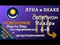 ЛУНА в знаке СКОРПИОН с 6 по 8 ноября 2018, НОВОЛУНИЕ. Последовательно и целеустремленно!