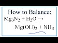 Balancing Chemical Equations