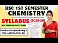 Bsc 1st semester chemistry syllabus 2025 - 2026 ,knowledge adda bsc 1st semester chemistry