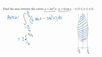 Calculus II: Area between two trigonometric curves