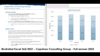 Illustrated Excel 365/2021 | Module 4: SAM Project 1a | Capshaw Consulting Group (Full answer 2025)