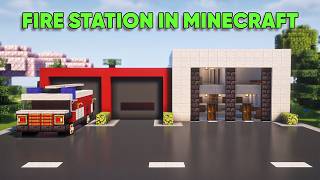 How to build a fire station in Minecraft🚒🔥