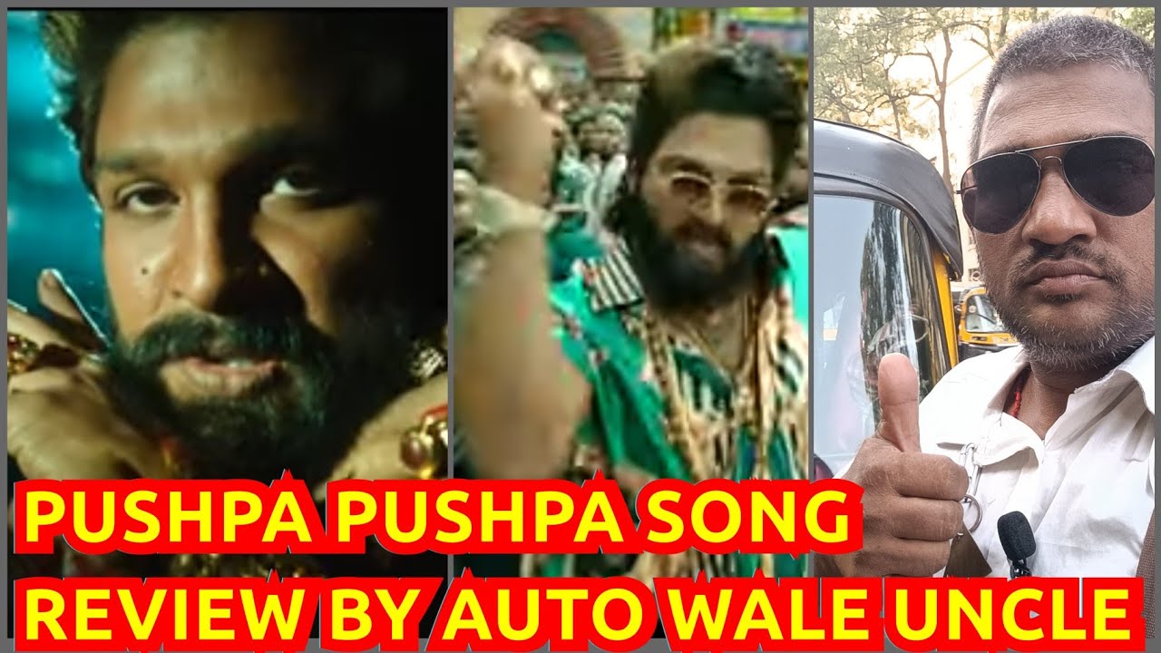 Pushpa Pushpa song Review by Auto wale uncle Pushpa 2 the Rules Allu ...