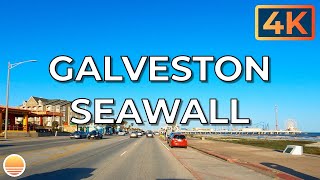 The Galveston Island Seawall in Galveston, Texas, USA, an UltraHD 4K Real Time Driving Tour.