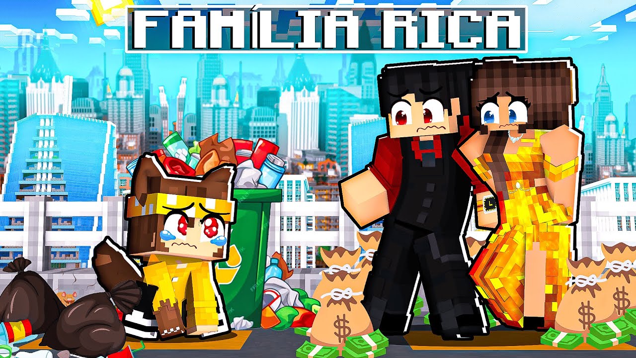 FAMÍLIA RICA ADOTOU o BEBÊ LOBISOMEM no Minecraft