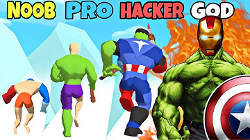 NOOB vs PRO vs HACKER vs GOD in Mashup Hero