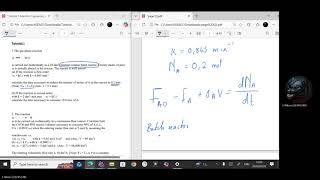 REACTION ENGINEERING TUT 1 SOLUTION PART 1