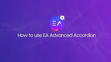 How to use EA Advanced Accordion