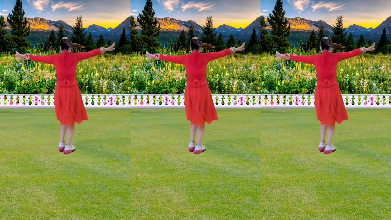 背面演示64步《美丽的九月》正面背面口令分解动作