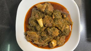 Kashmiri Spinach and meat curry || Palak gosht || palak te maaz