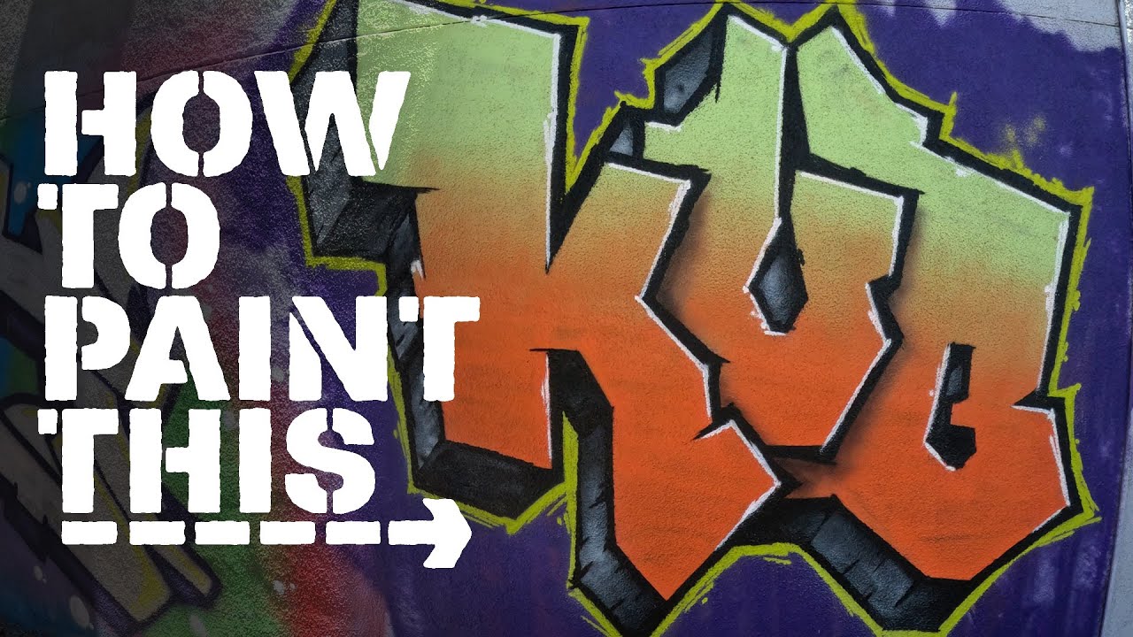 Graffiti Piece Breakdown - Kub Tribute - YouTube