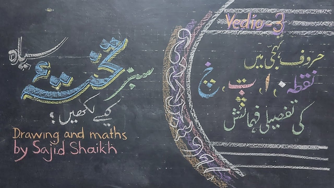 writing practice by chalk on board.......
