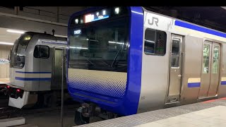 JR東京駅横須賀線•総武快速線地下ホームの電車。(18)