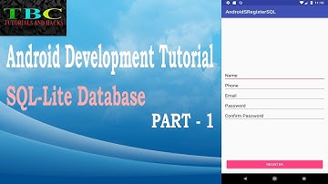 Android Development Tutorial : {Part - 1}  Register and Sign-In using SQL-Lite-Database