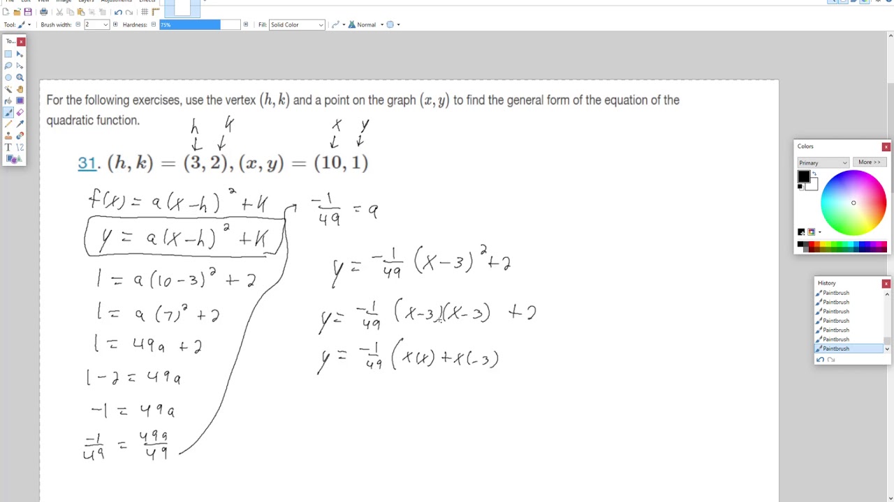 UoPeople - College Algebra - Section 5.1 - Number 31 - YouTube
