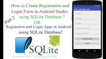 Create Registration and Login Form in Android Studio using SQLite Database[With Source Code][Part-2]