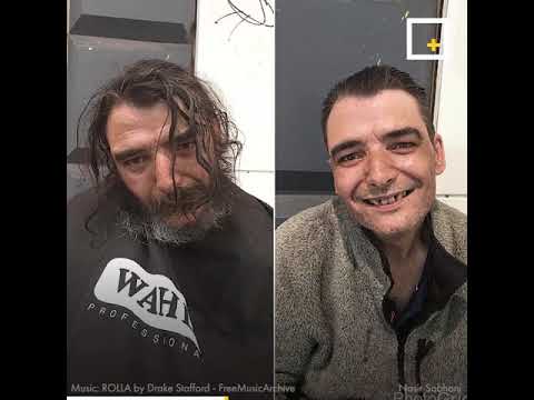 Парикмахер, стригущий бездомных