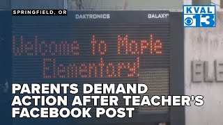 Springfield parents demand action after teacher's controversial social media posts surface