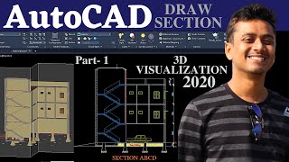 How to draw section of a building in AutoCAD | AutoCAD Tutorial (2021) | AutoCAD Civil |  Part 1