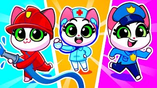 Firefighter, Doctor and Police Officer | Rescue Team Pretend Play | Cartoons |