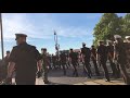 Russian navy day troops parade rehearsal