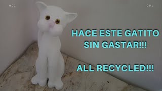 HACER GATITA SIN GASTAR! SUPER FACIL!! ♻PLASTIC BOTTLE MAKING ♻ IDEIAS DE DECORAÇÃO COM GARRAFAS