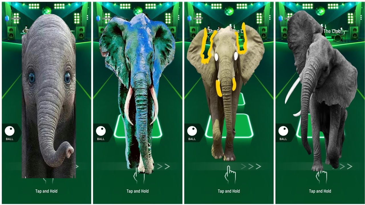 Tiles Hop - Mammoth🆚 Elephant 🆚 Funny Mammoth 🆚 Funny Elephant  🎶 Tiles Hop EDM Rush