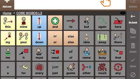Avaz AAC - Hide icons and Show icons (Edit mode)