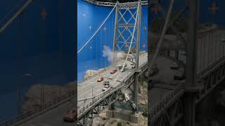 Suspension Bridge COLLAPSES in Real Earthquake Simulation 🌉 (Practical FX, No CGI)#shorts