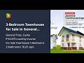 3-Bedroom Townhouse for Sale in General Trias, Cavite