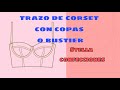 trazo de corset con copas