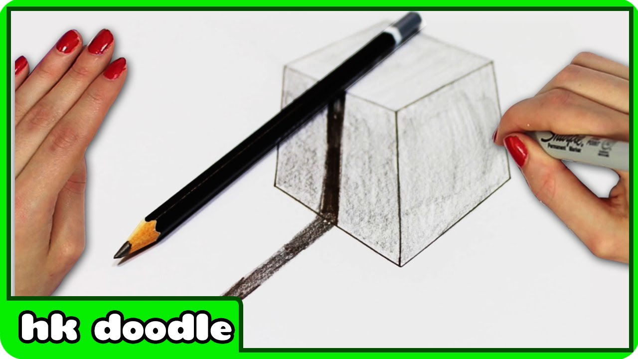 How To Draw A CUBE In 3D - Step by Step Drawing Tutorial ...