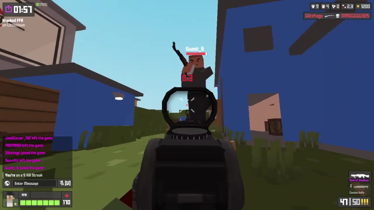 Krunker.io 19-10 Lmg LittleTown Kranked Gameplay