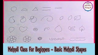 Mehndi Class For Beginners - Class 01 Basic 24 Henna Shapes Tutorial ( in Hindi) by Jyoti Sachdeva .