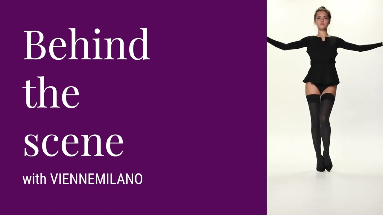 Behind the scene: ROSITA Chevron Gray Thigh Highs