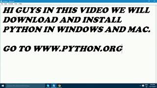 How to Download Python 3.6.3 in Windows 7/8/10 and Mac.