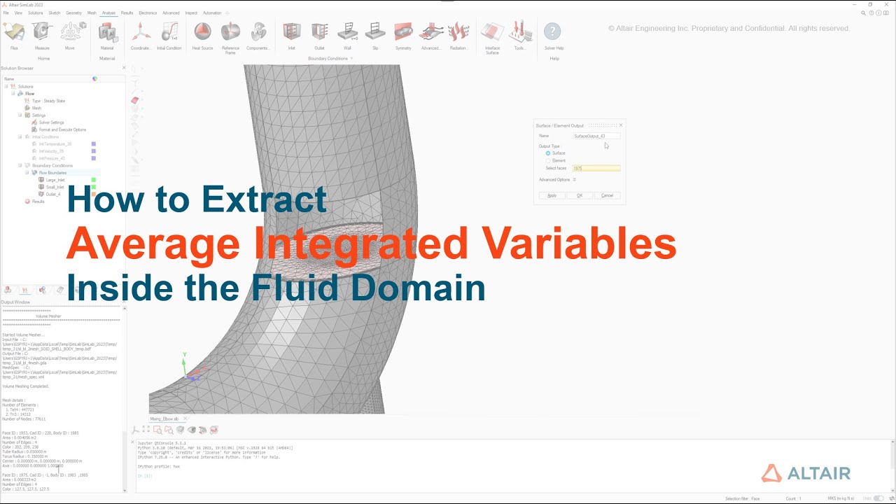 How to extract average integrated variables inside the fluid domain ...