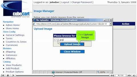 Manage your images in CubeCart by VodaHost web hosting