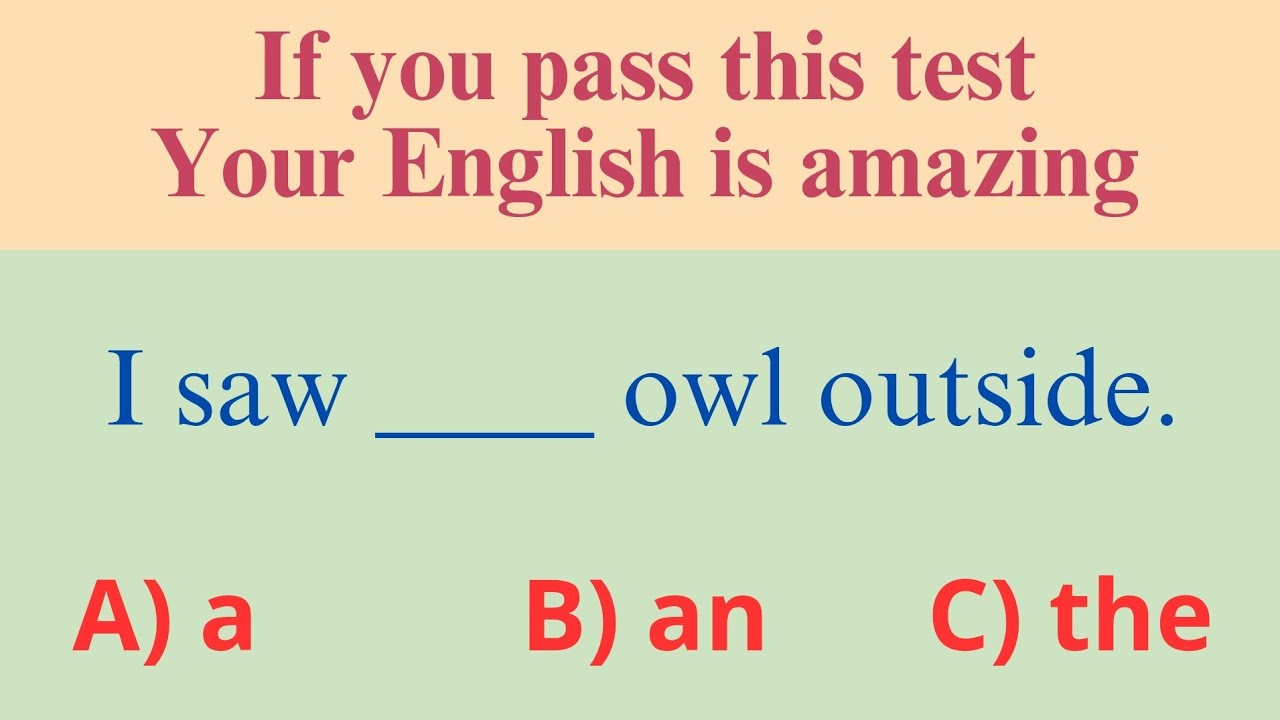 Article Quiz 🌟 99% Can't Pass This Test || Mixed English Grammar Test ...