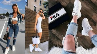 Outfits con FILA Disruptor / looks con tenis Fila Disruptor - YouTube