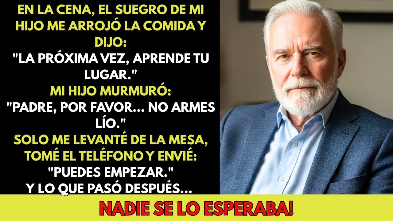 El suegro de mi hijo me humilló delante de todos… y mi propio hijo se quedó callado...