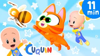 The kitten wants to fly like a bee | Cleo & Cuquin | Kids screenshot 5