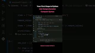 Season 1 Lesson 12 Part 3   Your First Steps in Python List Comprehension Compact Syntax