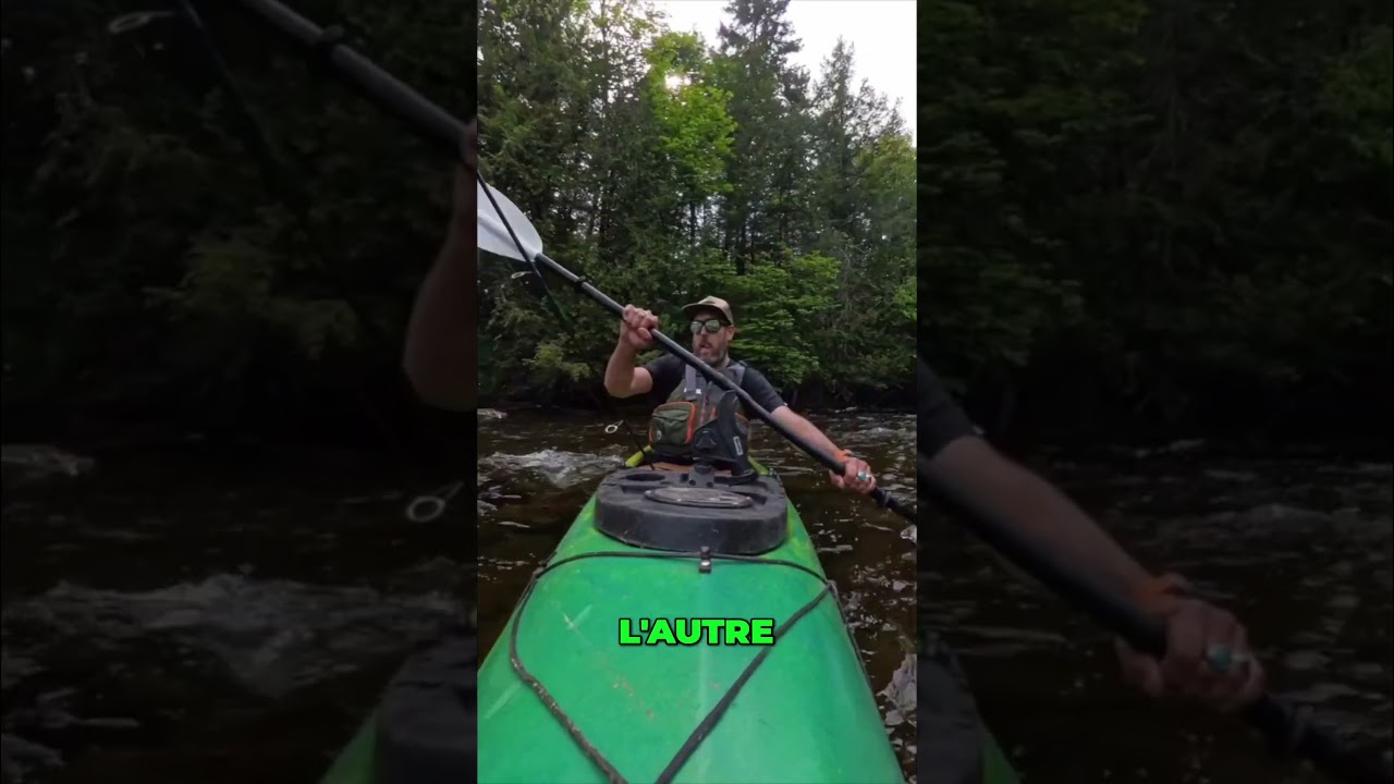 Descente de rapide en kayak mais c’etais pas creux ! #campping #canotcamping #outdoor