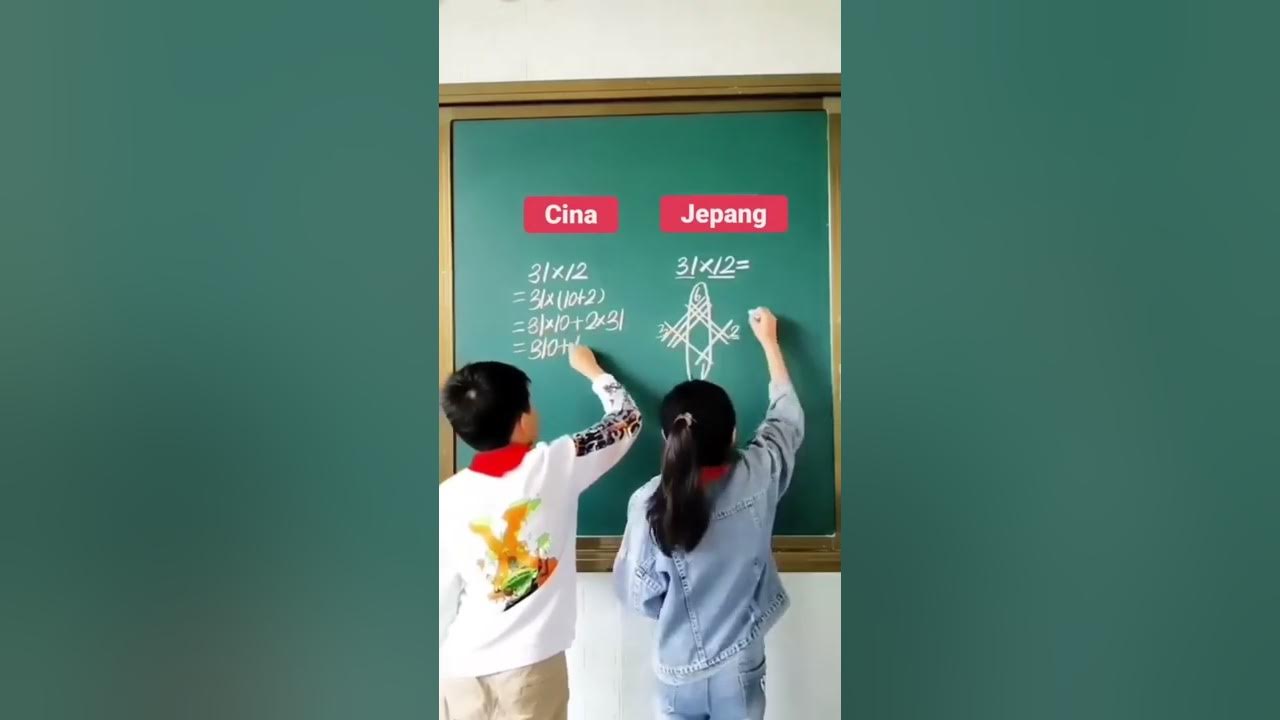 Menghitung Perkalian Cara Cina Vs Jepang #Shorts