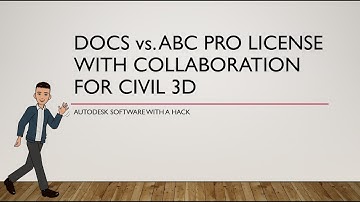 DOCS License vs. ABC Pro License with Collaboration for Civil 3D